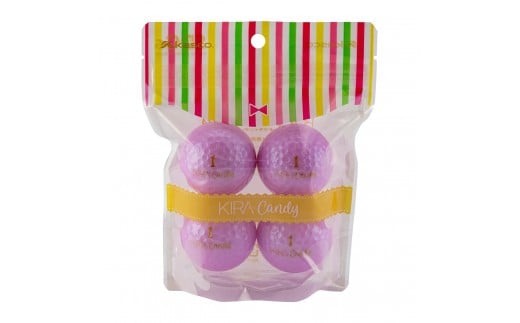 ゴルフボール KIRA candy ラベンダー 12球入 (4個×3袋）レディース キャスコ kasco