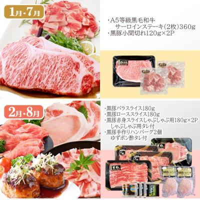 ふるさと納税 枕崎市 お肉とお魚　お楽しみ定期便　6回配送JJ10-0002 |  | 01