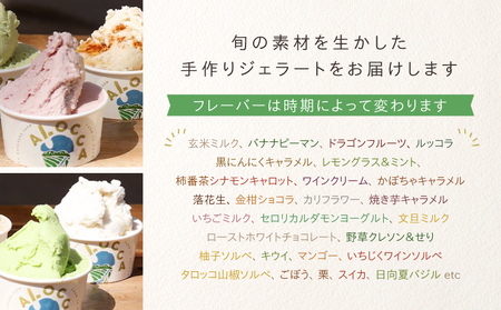 オーガニックタウン綾町から届く、季節のクラフトジェラート〈６個セット〉