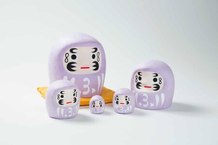 藤枝だるま 藤色マトリョーシカ だるま かわいい おしゃれ 手作りだるま 合格祈願 縁起 置物 サッカー 静岡県 藤枝市