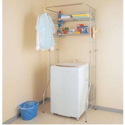 ふるさと納税 大河原町 ランドリーラック ハンガーバー付　シルバー[53752832] |  | 02