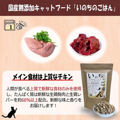 ふるさと納税 泉佐野市 【毎月定期便】国産 無添加 キャットフード「いのちのごはん」500g×全6回 099Z174 |  | 01