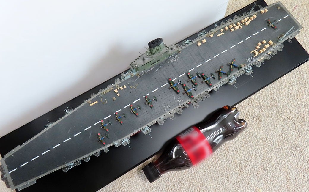 プロプラモデラーが作る！ 一点物 日本海軍 航空母艦 「信濃」 1944年 1／450 （完成品） ハセガワベースプラモデル
