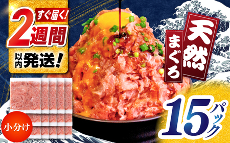 天然まぐろ ネギトロ たれ付  約65g×15セット / まぐろたたき丼 小分け 個包装 冷凍 ねぎとろ まぐろ 鮪 マグロ 高知 海鮮 海鮮丼 天然【株式会社 七和】[ATAX031]