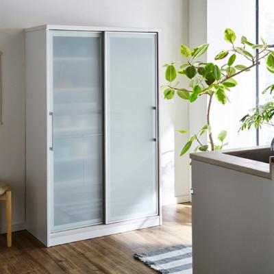 ふるさと納税 大川市 フレッシュ 幅100cm 食器棚ダイニングボード ホワイト