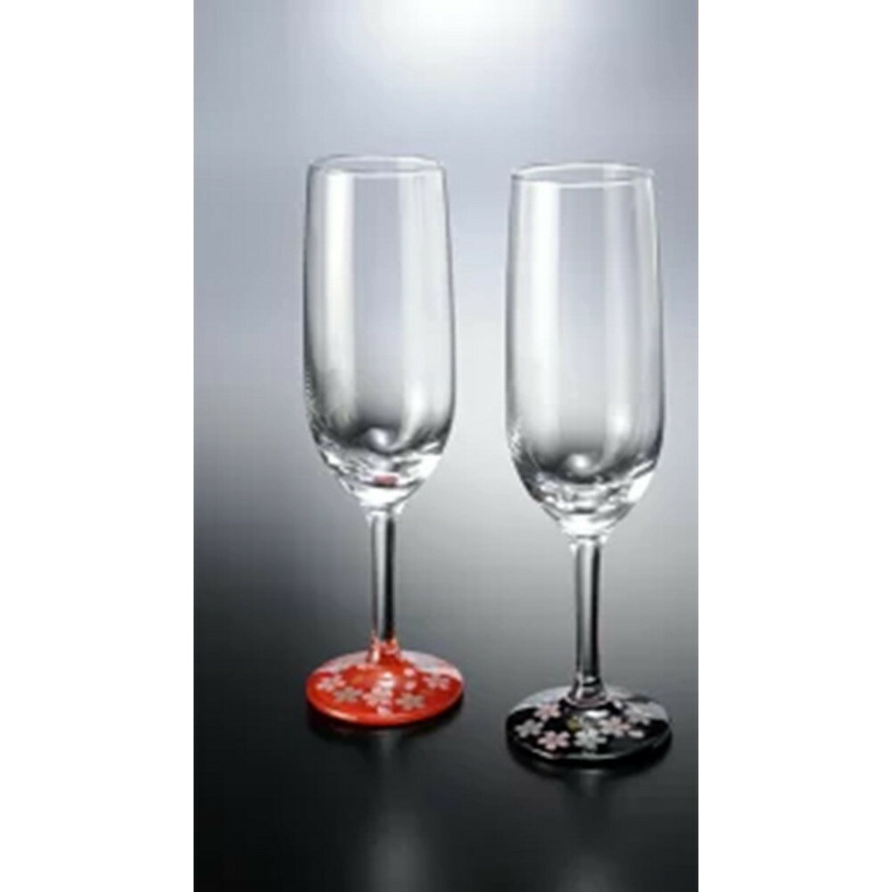 【ふるさと納税】［選択可能］みよし漆器本舗 紀州塗り ぬりもん de Verre トールシャンパン 蒔絵 桜 185ml | グラス 食器 テーブルウェア 日用品 人気 おすすめ おしゃれ 送料無料