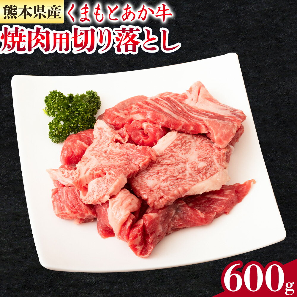 【ふるさと納税】GI認証取得 くまもとあか牛 焼肉用 切り落とし 300g×2パック 合計600g あか牛 切落し 牛肉 肉 国産 九州産 熊本県産 冷凍《30日以内に出荷(土日祝除く)》