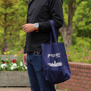 横浜 捺染 トートバッグ A4サイズ収納 papakoso パパコソ エコバッグ ショルダーバッグ ショッピングバッグ