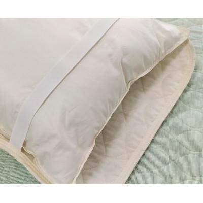 ふるさと納税 岸和田市 【Mサイズ43×63cm】オーガニックコットン先染ガーゼ枕パッド　グリーン2枚組SOG-5MGR2P |  | 02
