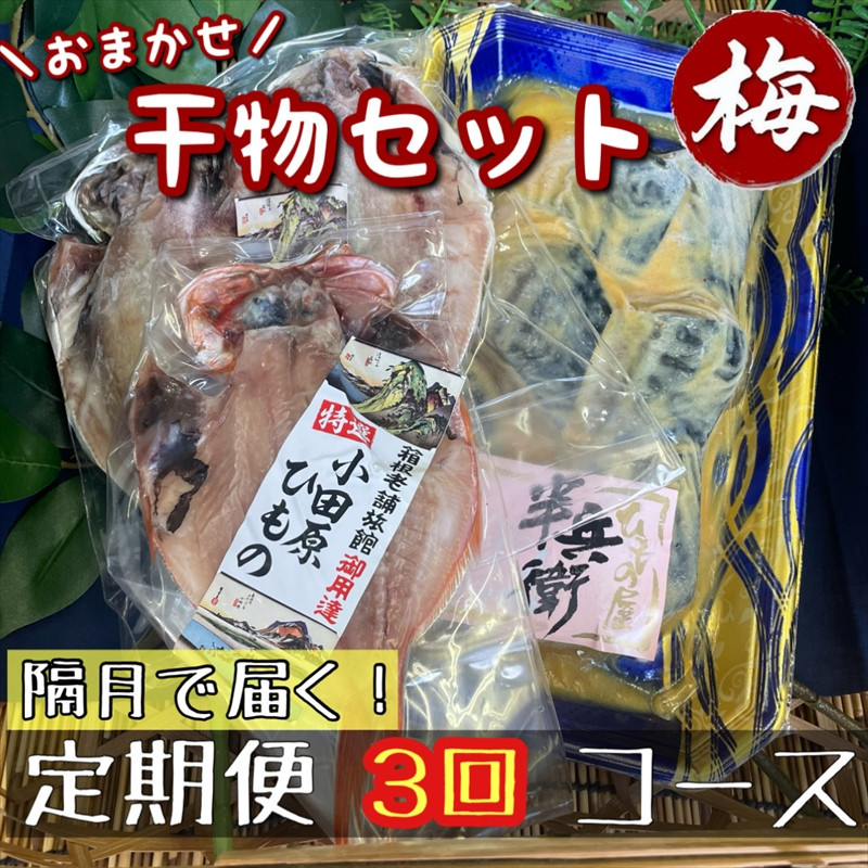【隔月定期便3回】厳選！小田原の旬の干物セット 梅【 まぐろや 神奈川県小田原市 】 142069_DQ284