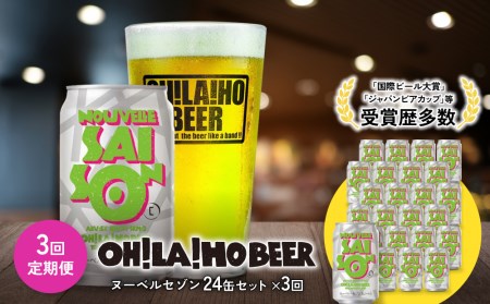【3回定期便】クラフトビール「ヌーベルセゾン」24本｜オラホビール 地ビール