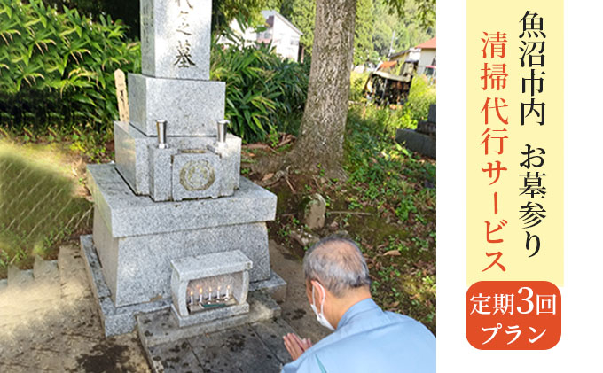 
                  [№5762-0836]お墓参り・清掃代行サービス定期3回プラン（実施期間：5月～10月）
                