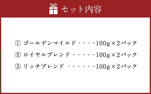 コーヒーマイスター監修 新鮮珈琲 粉 タイプ 3種 6パック セット