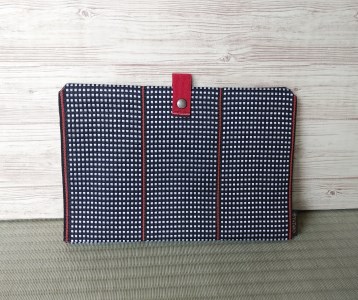 SZ0159　【畳の縁で制作】バッグインバッグ（角通し〔黒〕）
