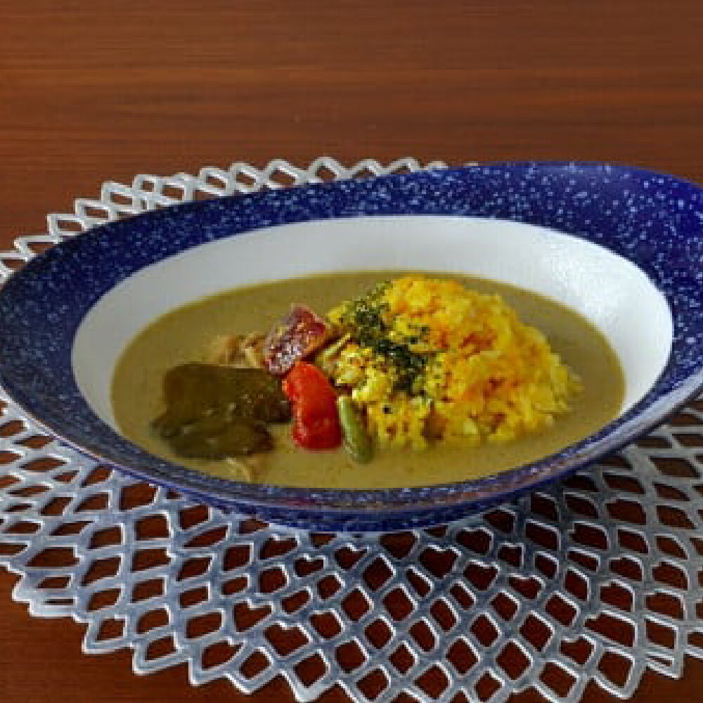 【ふるさと納税】三川内焼〈平戸嘉祥窯〉みかわちカレー皿(ラズリ) 22500円 みかわち焼