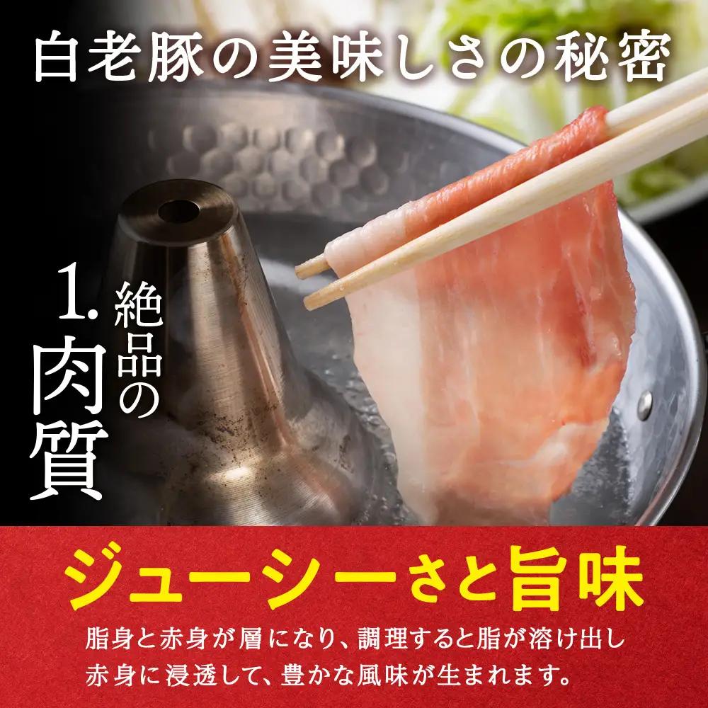 【定期便 6カ月】北海道産 白老豚 モモ スライス 400g×６パック BV062