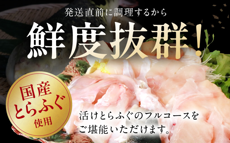 国産活け とらふぐ ふぐちり／ふぐ刺し セット 2人前【てっさ ふぐ フグ ぽん酢付 冷蔵 海鮮】 030D191