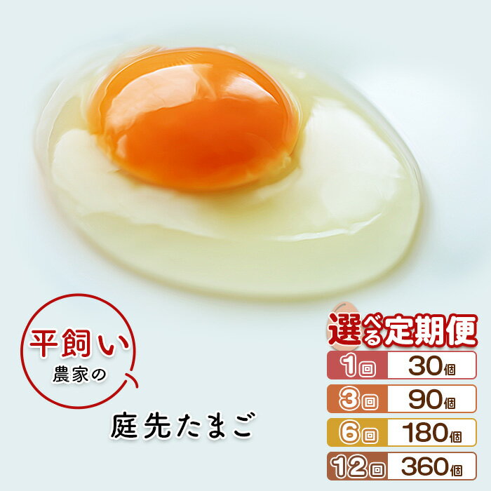 【ふるさと納税】こだわり卵 卵 たまご 玉子 タマゴ 鶏卵 平飼い 30個 まとめ買い 卵かけご飯 オムレツ 朝食 料理 人気 美味しい 贅沢 平飼い農家の庭先たまご 選べる 定期便 1回 3回 6回 12回