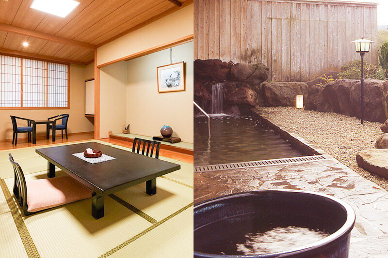 【平日限定】秋田温泉さとみ 宿泊ペア 2名様 1泊2食付 秋田駅すぐの源泉の宿 旅行 秋田県 秋田市 [源泉 温泉宿 東北 郷土料理 きりたんぽ だまこ餅 秋田牛 比内地鶏 八幡平ポーク]