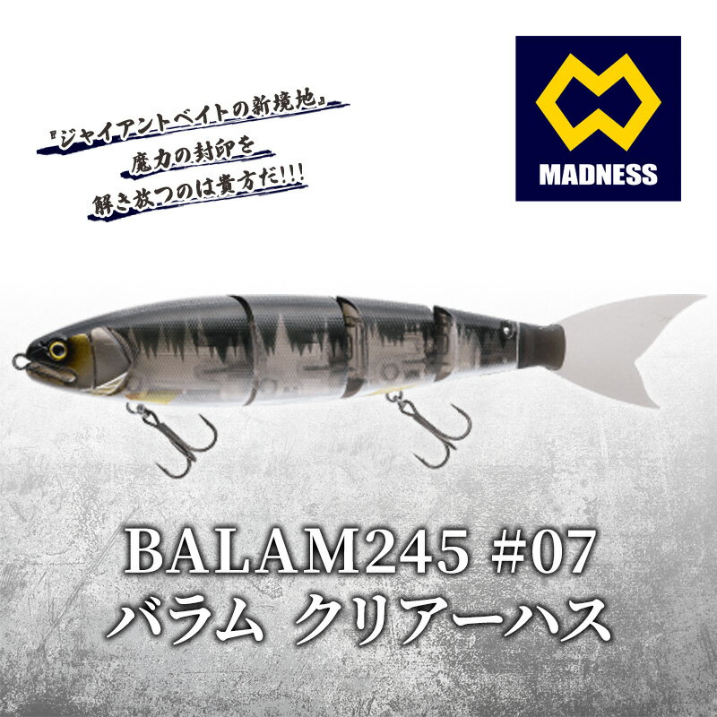 【ふるさと納税】BALAM245 #07 バラム クリアーハス〈マドネス、ビックベイト、スイムベイト、ジャイアントベイト、釣り、バス釣り、ルアー、釣り具、スポーツ〉 雑貨 日用品