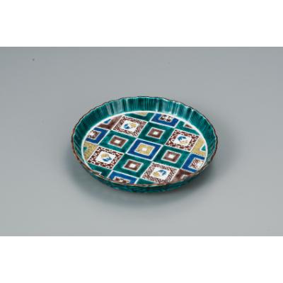 ふるさと納税 能美市 九谷焼6.5号盛皿　石畳の図