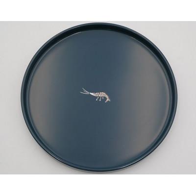 ふるさと納税 高岡市 【高岡漆器】姫盆シロエビ貝入　群青 |  | 01