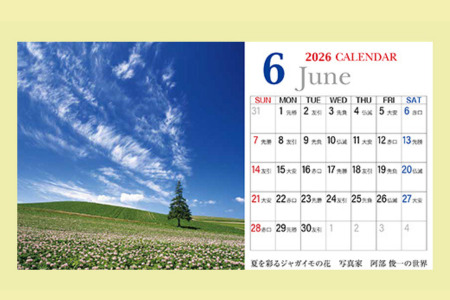 写真家　阿部俊一　2026年卓上カレンダー | カレンダー 美瑛町 カレンダー 北海道 カレンダー[007-28]