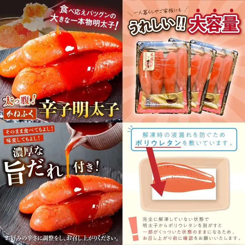 かねふく辛子明太子&デミソースのハンバーグ2種セット【3ヶ月毎定期便(計4回発送)】【F8-005】