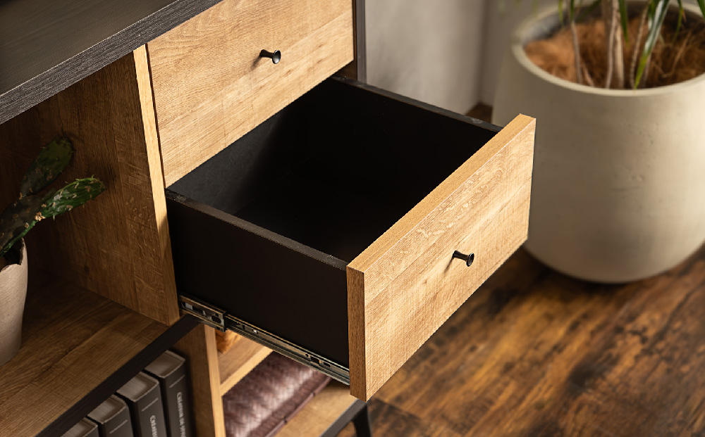 【東馬家具】タナス ローシェルフ 1800 BK【存在感 ブックシェルフ 収納 お気に入り 本棚 オシャレ 壁面 雑貨 魅せる収納 完成品 脚のみ取付】(H060622)