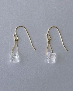 HARIO ピアス リトルミルククラウン［HAW-LM-002P］｜耐熱 ガラス アクセサリー ハリオ ランプワークファクトリー 職人 繊細 フォーマル カジュアル きれいめ おしゃれ 20代 30代