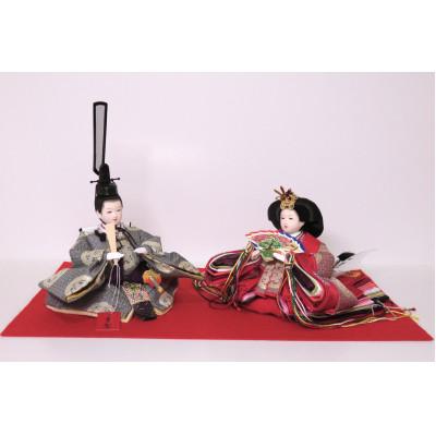 ふるさと納税 北名古屋市 【山田人形店】伝統工芸士　尾張屋 寿翁(すおう)作　龍村美術織物の裂地のおひなさま