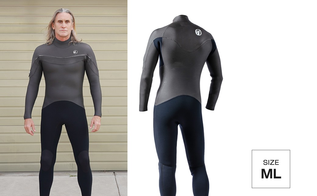 
ウエットスーツ RINCON 5/3mm起毛　 LONG-CHEST-ZIP フルスーツ WINTER仕様 MLサイズ
