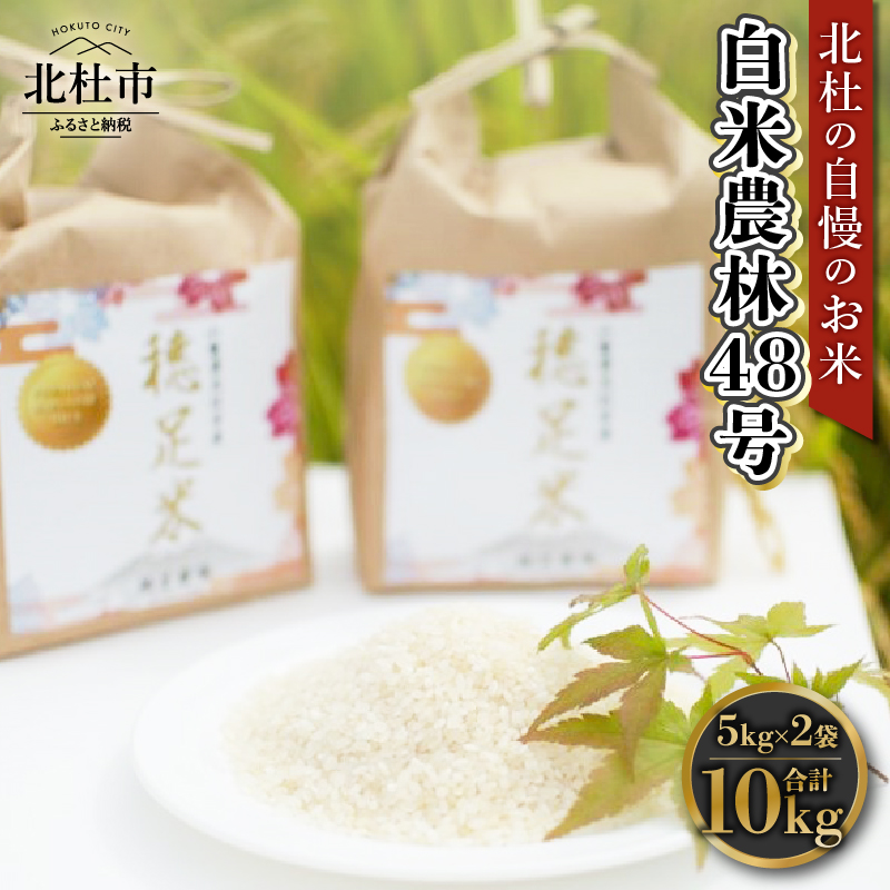 【先行予約】【令和8年度新米】白米 有機肥料使用 農林48号 5kg×2袋 [h154]