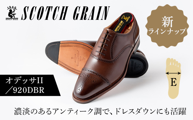 スコッチグレイン ビジネスシューズ メンズ オデッサII 920DBR セミブローグ 革靴 本革 日本製 E 送料無料 父の日 ギフト
