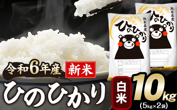 令和6年産 新米 早期先行予約受付中 ひのひかり 白米 10kg 《11月-12月より出荷予定》 白米 精米 熊本県産(南阿蘇村産含む) 単一原料米 南阿蘇村---mna_hn6_af11_24_18500_10kg_h---