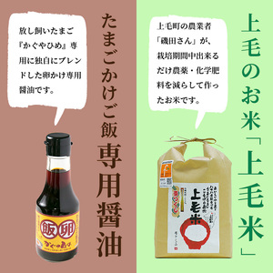 上毛町産の「たまごかけご飯セット」(卵20個・米2kg・専用醤油)_C01001