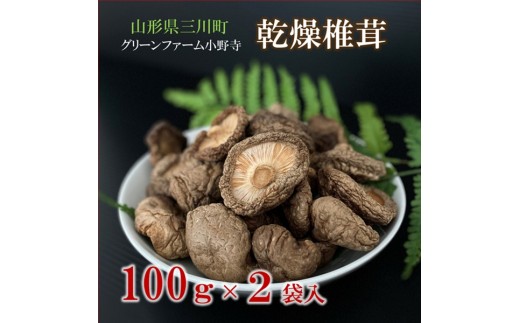 グリーンファーム小野寺の乾燥椎茸　100g×2袋