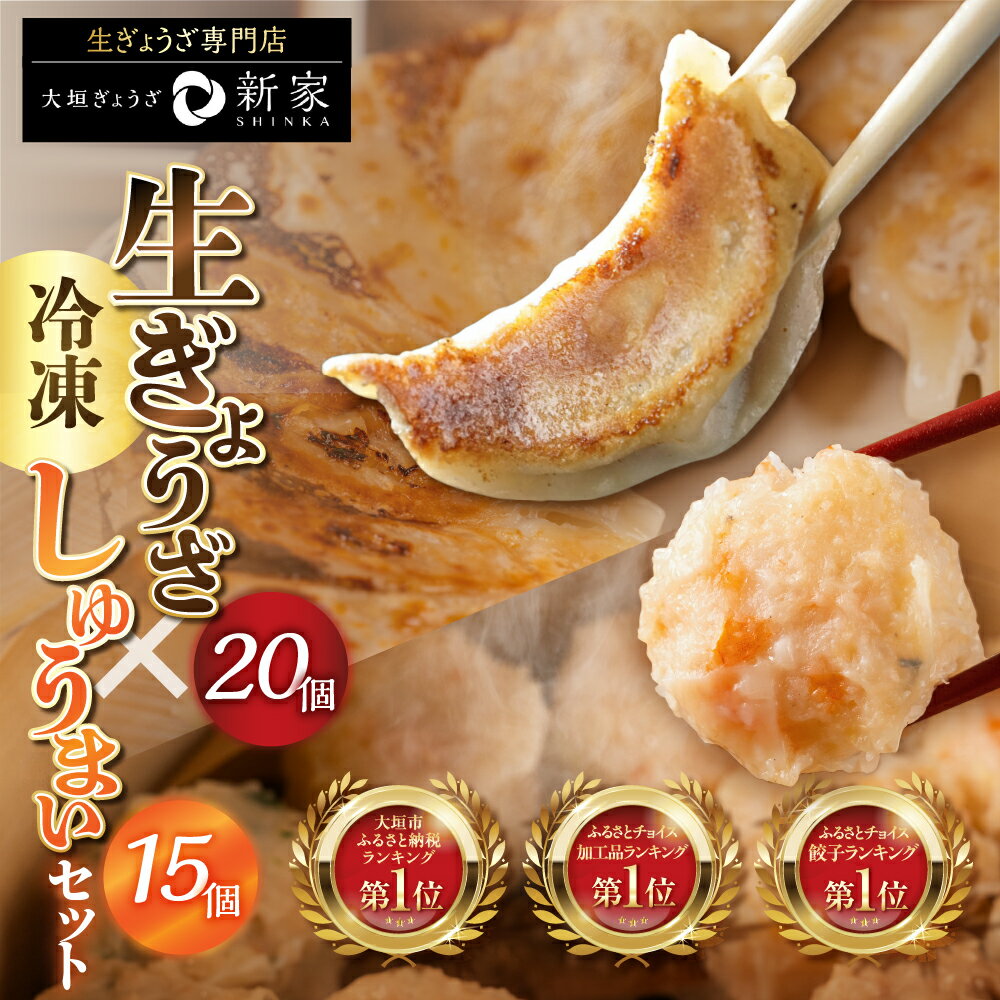 【ふるさと納税】＼専門店のいいとこどり／生ぎょうざ専門店「新家」の 生ぎょうざ キング しゅうまい セット 餃子 20個 特大 しゅうまい 15個 (小分け 5個) 個包装 冷凍餃子 冷凍焼売 ぎょうざ ギョーザ 焼売 冷食 冷凍食品 惣菜 中華 10000 1万 ゼロックス 岐阜県 大垣市
