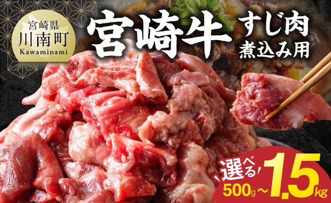 ※グラムが選べる※宮崎牛すじ肉煮込み用 【 肉 宮崎 カレー 牛肉 おかず 煮物 】