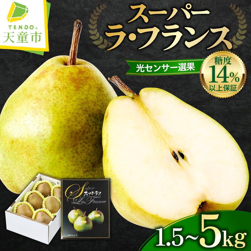 【ふるさと納税】 スーパー ラ・フランス 選べる 1.5kg / 3kg / 5kg 令和8年産 先行予約 2026年 ラフランス 西洋梨 洋梨 果物 くだもの フルーツ ご家庭用 のし 贈答 ギフト プレゼント おすそ分け お取り寄せ 旬 秋 冬 期間限定 送料無料【 山形県 天童市 】