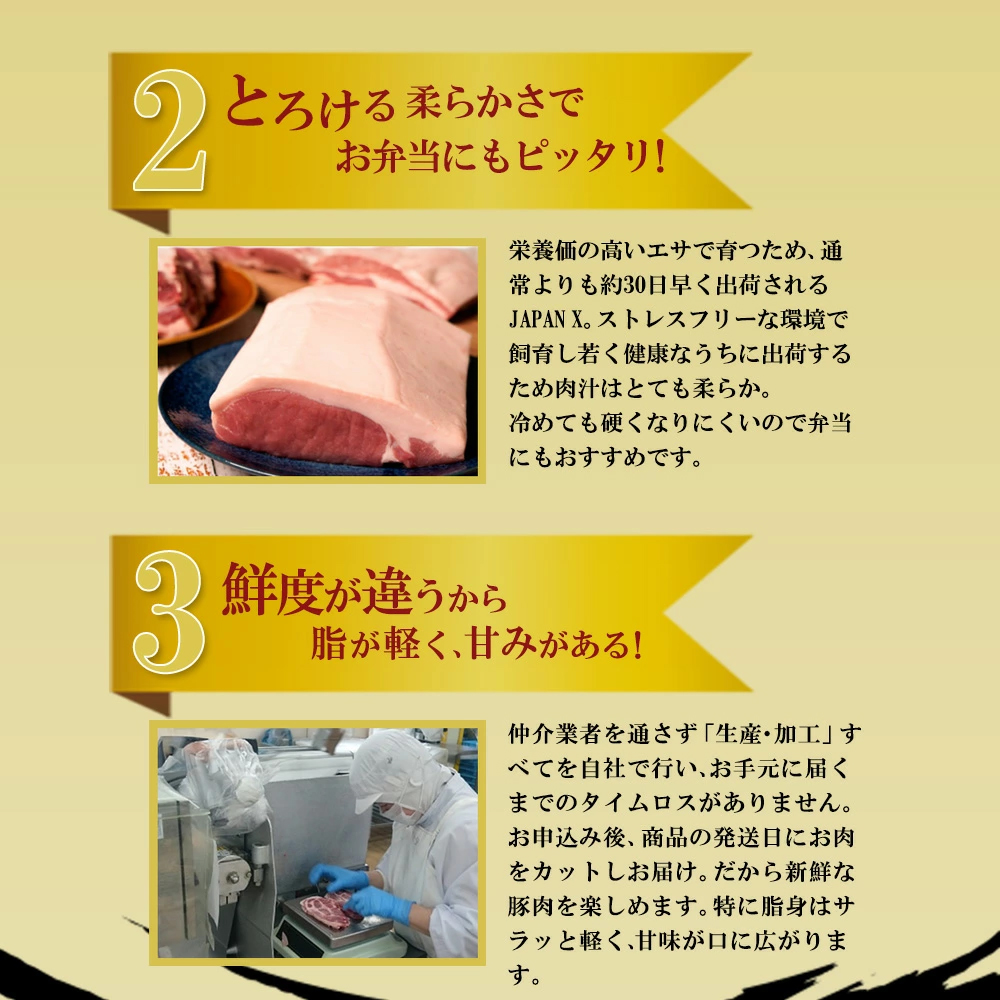 JAPAN X 豚バラ2mmスライス/計1.2kg　【04301-1031】豚肉 豚 ブランド豚 小分け 豚バラ ジャパンエックス 蔵王 人気_イメージ5