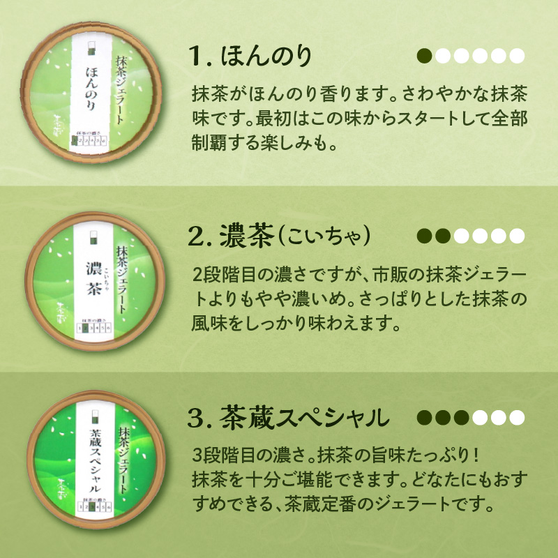 お茶屋のプレミアム 抹茶 ジェラート 6個 詰合せ ( 1個 100ml ) 静岡県 藤枝産 高級抹茶 使用 6種類 抹茶 アイス 山形県 米沢市
