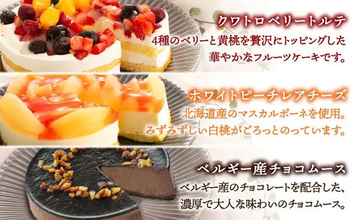 ホールケーキ 3種 フルーツ / チョコムース / レアチーズ 糸島市 / 五洋食品産業 [AQD017]  ケーキ 冷凍