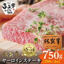 【ふるさと納税】佐賀牛サーロインステーキ（250g×3枚）（p-2）