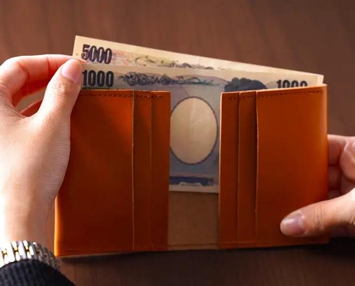 ミニ財布 札入れ 栃木レザー 牛革 日本製 レザー 天然皮革 レディース メンズ シンプル:ブラウン