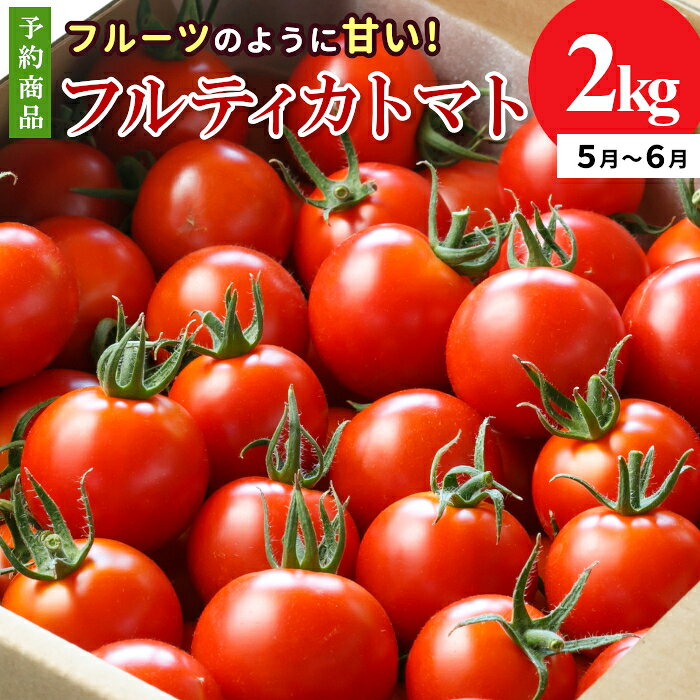 【ふるさと納税】先行予約※2027年5月～6月発送★フルーツのように甘い フルティカトマト 2kg 令和9年度産 ※予約商品※ 割れ保障付 毎年大人気！早いもの勝ち！ 数量限定 トマト 中玉 フルーツ フルーツトマト トマト ミニトマト