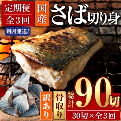 ふるさと納税 佐伯市 <定期便・全3回 (毎月)>訳あり鯖切り身 (総計約3.6kg・40g前後×90切)