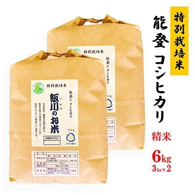 ふるさと納税 七尾市 【令和7年産】能登のコシヒカリ　飯川のお米　6kg(精米3kg×2袋)