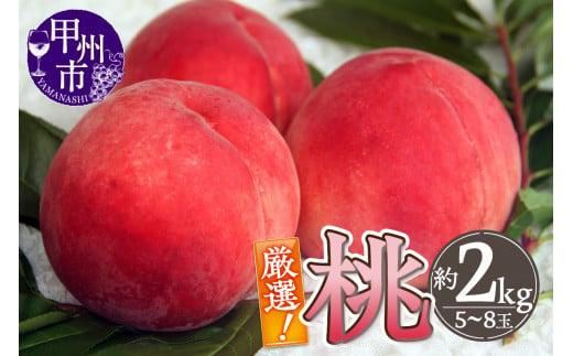 厳選！山梨県甲州市産 桃 約2kg【2024年発送】（THR） B-800