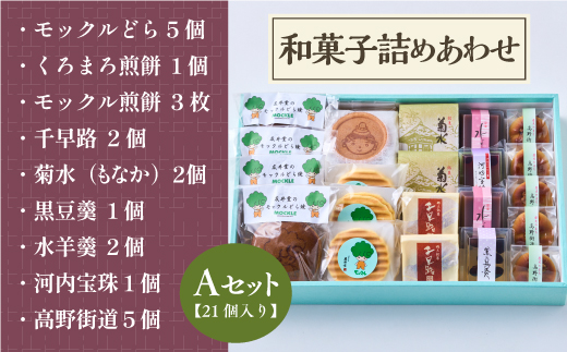 和菓子詰めあわせ Aセット 21個入 送料無料 どら焼き どらやき 煎餅 せんべい お煎餅 最中 もなか 羊羹ようか ん水羊羹 水ようかん 送料無料_イメージ5